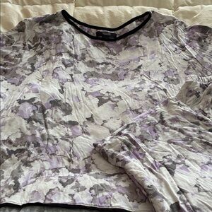 Simply Vera Vera Wang Lavender and Gray Floral Pajama Set